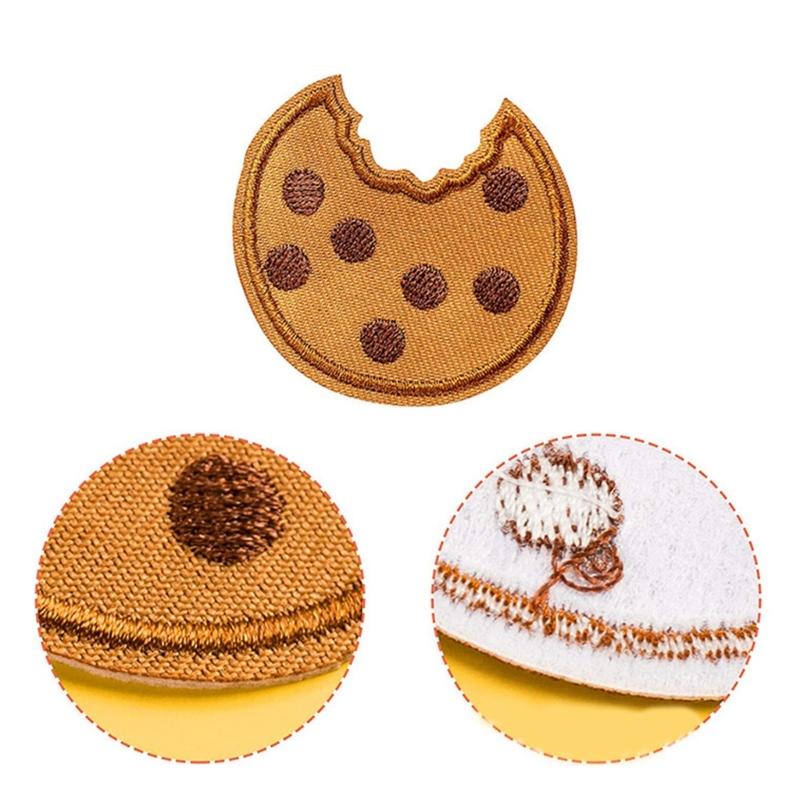 Set of 25 Lovely Cookie Cartoon Embroidery Patches Without Sewing Fabric Decorations for Projects