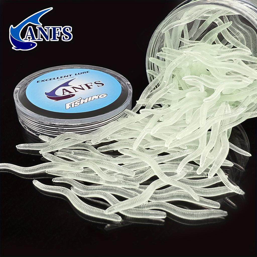 150pcs Bionic Earthworm Fishing Lures Realistic Soft Lure Set Fishing Bait for Freshwater & Saltwater Isca Artificial