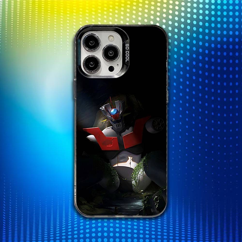 M-Mazinger Z Robot Phone Case For iPhone 17,16,15,14,13,12,X,8,Pro,Max,Plus,E,SE4,Air,Mini IMD Matte Black