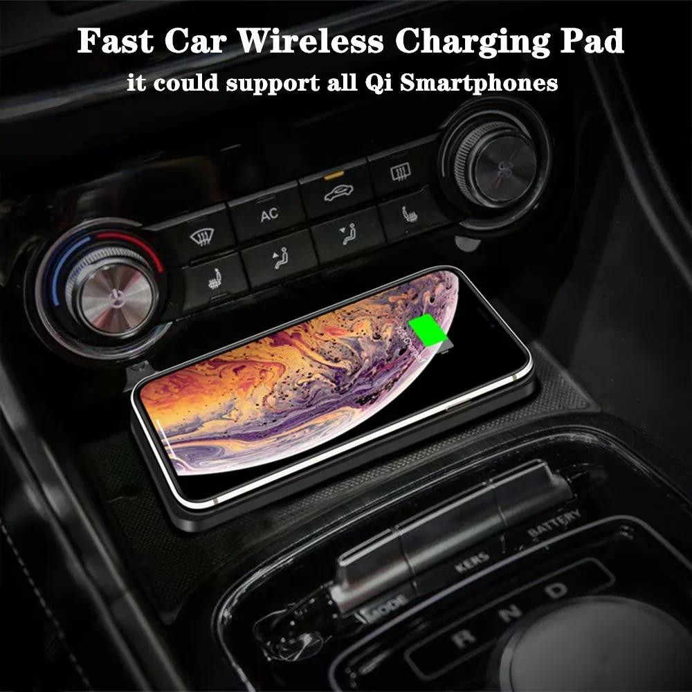 Car Wireless Charger Silicone Non Slip Pad for iPhone 16 15 14 13 12 Samsung Car Wireless Phone Chargers Fast Charging Station
