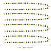 Decor365 Gold Purple Green Mardi Gras Decorations Glitter Dot Mardi Gras Garland Decor Circle Streamers Fat Tuesday Banner Carnival Themed Backdrop