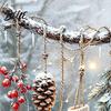Removable PVC Window Film Christmas Branch and Pendants Clings Waterproof Static Glass Stickers Winter Pinecone Decals Bell Snowflake Stocking