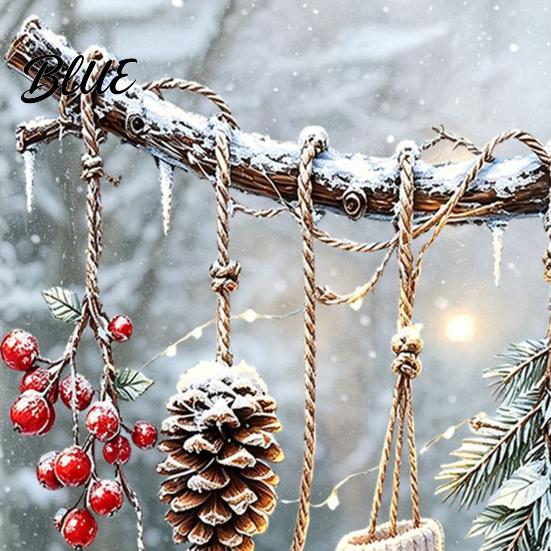 Removable PVC Window Film Christmas Branch and Pendants Clings Waterproof Static Glass Stickers Winter Pinecone Decals Bell Snowflake Stocking