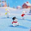 Mini Statuina di Natale in Resina con Carini Disegni di Babbo Natale e Pupazzo di Neve Perfetta per Paesaggi in Miniatura Decorazione da Scrivania per la Casa