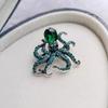 Sparkly Octopus Brooch Rhinestone Octopus Brooch Pin Sea Creature Lapel Pin Accessory for Men Women Ocean Lovers Sweaters Coats Scarves