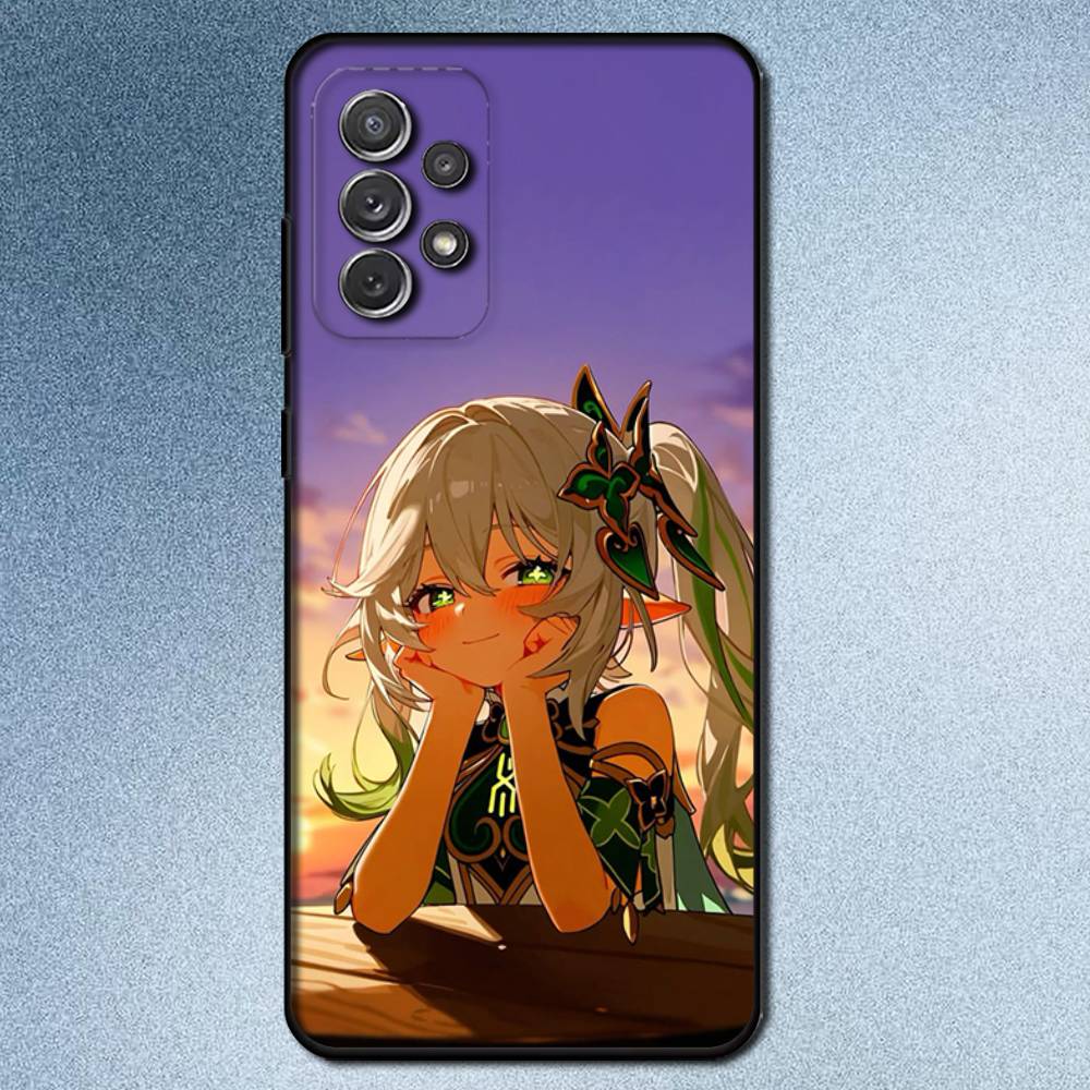 G-Genshin Impact Nahida Phone Case For Samsung S25,S24,S21,S22,S23,S30,Ultra,S20,Plus,Fe,Lite,Note,10,9,5G Black Cover