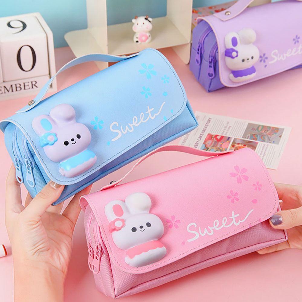 

Пенал большой емкости, канцелярский органайзер, портативный пенал, подарок 6