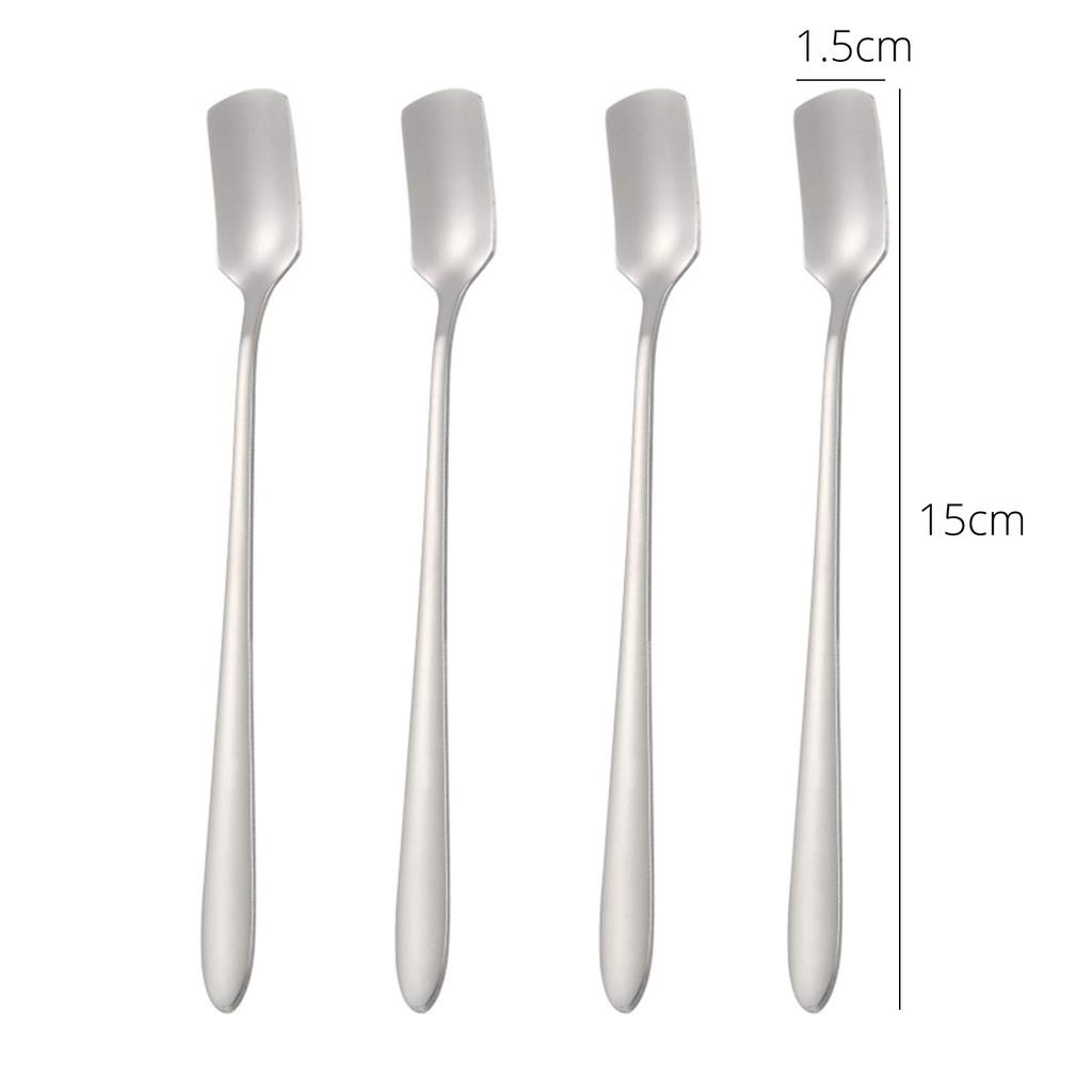 Leeseph Coffee Spoons Set of 4, Stainless Steel Long Handle Espresso Stirring Spoons Dessert Teaspoons