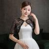 One Size Damen Shrug Bolero Spitze Hochzeit Braut Bolero Party Abendkleid Cape Wrap Weiß Schwarz Schal Brautumhang