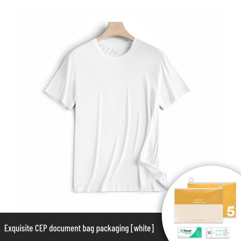 60-Pack Double-Sided Modal Unisex Short-Sleeve T-Shirt - Solid Color Thin Base Layer for Spring/Summer
