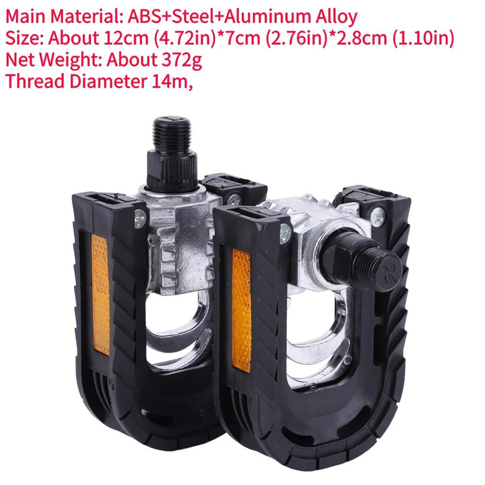 Mountain Bike Pedals Ultralight Aluminium Alloy Reflector Bicycle Flat Pedals