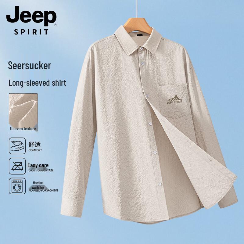 JEEP SPIRIT Men s Long Sleeve Casual Shirt L