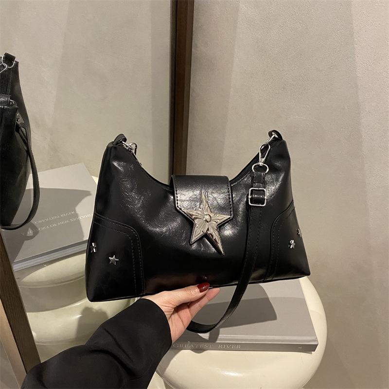 Summer Spice Girls Underarm Bag Ladies 2025 New Trendy Folded Large Capacity Shoulder Crossbody Bag Premium Sense Tote Bag