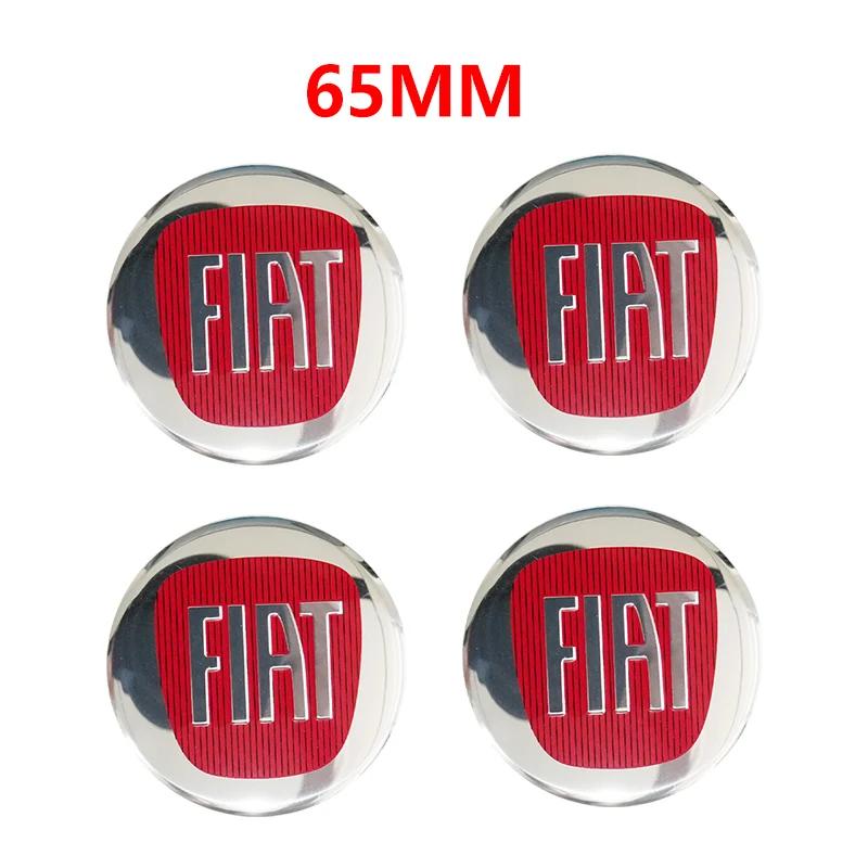 4pcs 65mm 60mm 3D logo car emblem Wheel Center Hub auto Rim refit dust-proof badge covers sticker styling accessories For FIAT