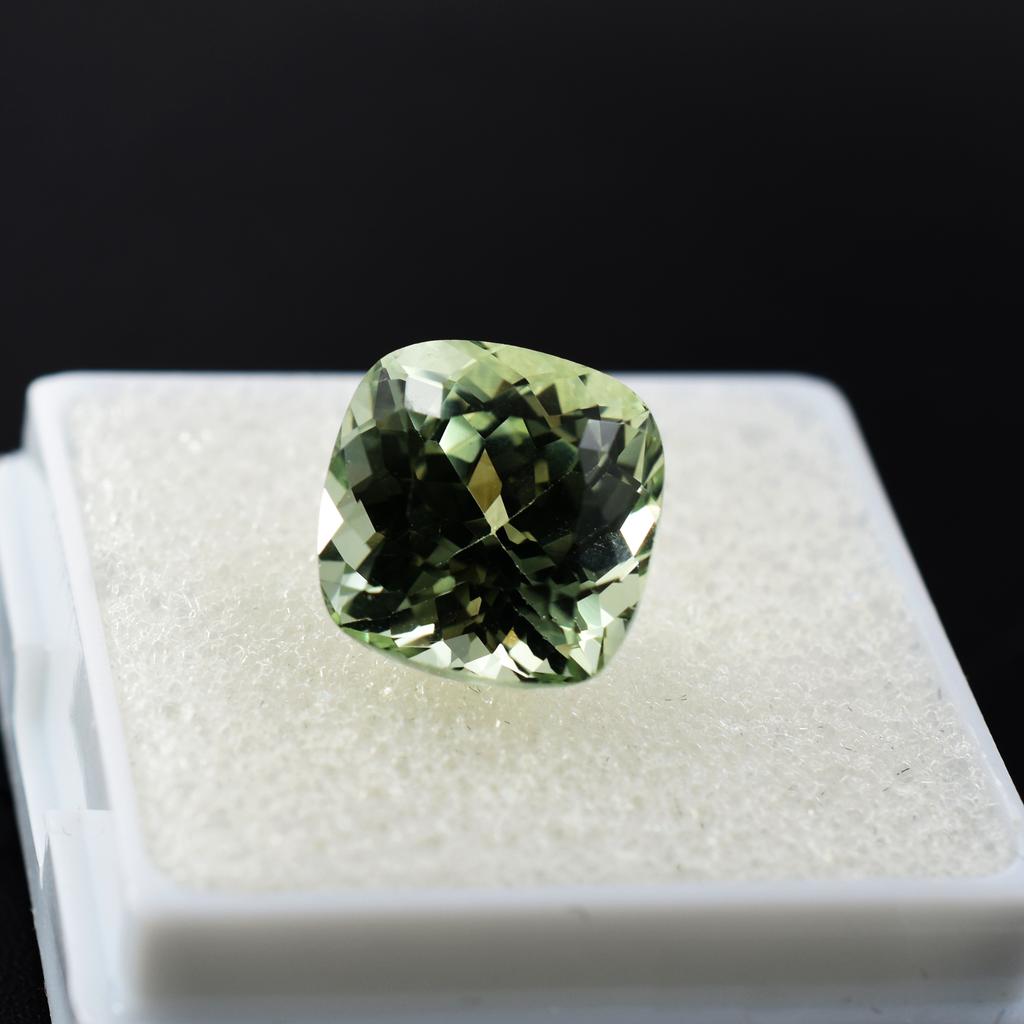 Bluish Green Natural Sapphire Square Cushion 7.25 Ct Certified Gemstone