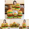 Adorable Hamburger Chicken Plush Toy Cute Yellow Chicken Doll With Soft Filling