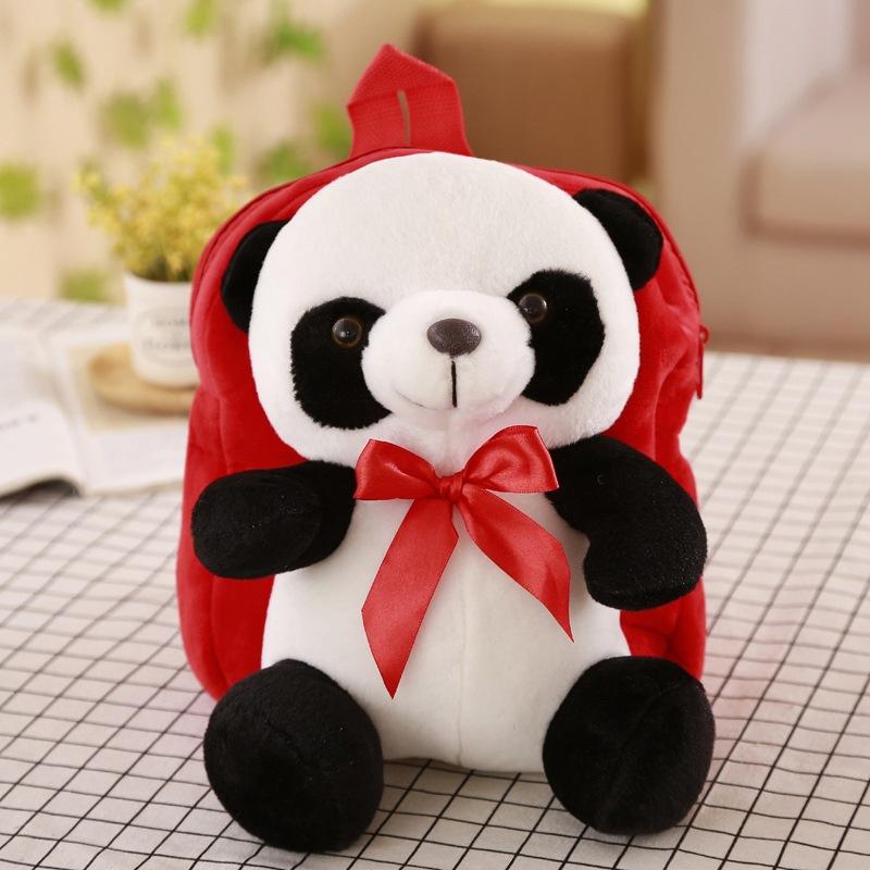 Cartoon Panda Bag Plush Toy Panda Doll Children'S Schoolbag Bear Backpack Ragdoll Birthday Gift