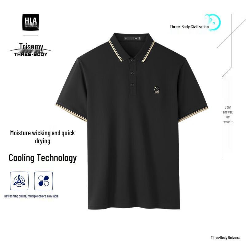 HLA Men s Three-Body Collaboration Cool-Dry Short Sleeve T-Shirt M