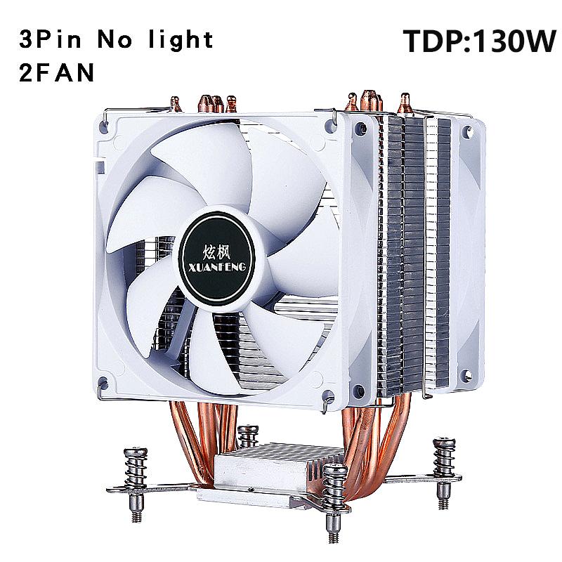 Tower Type Radiator Processor 2/4/6 Heat Pipe Air-cooled CPU Cooler White Fan mute Install slots LGA2011 2066 2099 xeon x79 x99