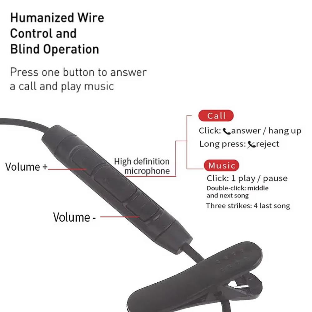 1/3/5Pcs 3.5mm/Type-c Wired Earbuds In Ear Headphone Soft Silicone Single Side Earplugs with Mic for Android Phone MP3 Players