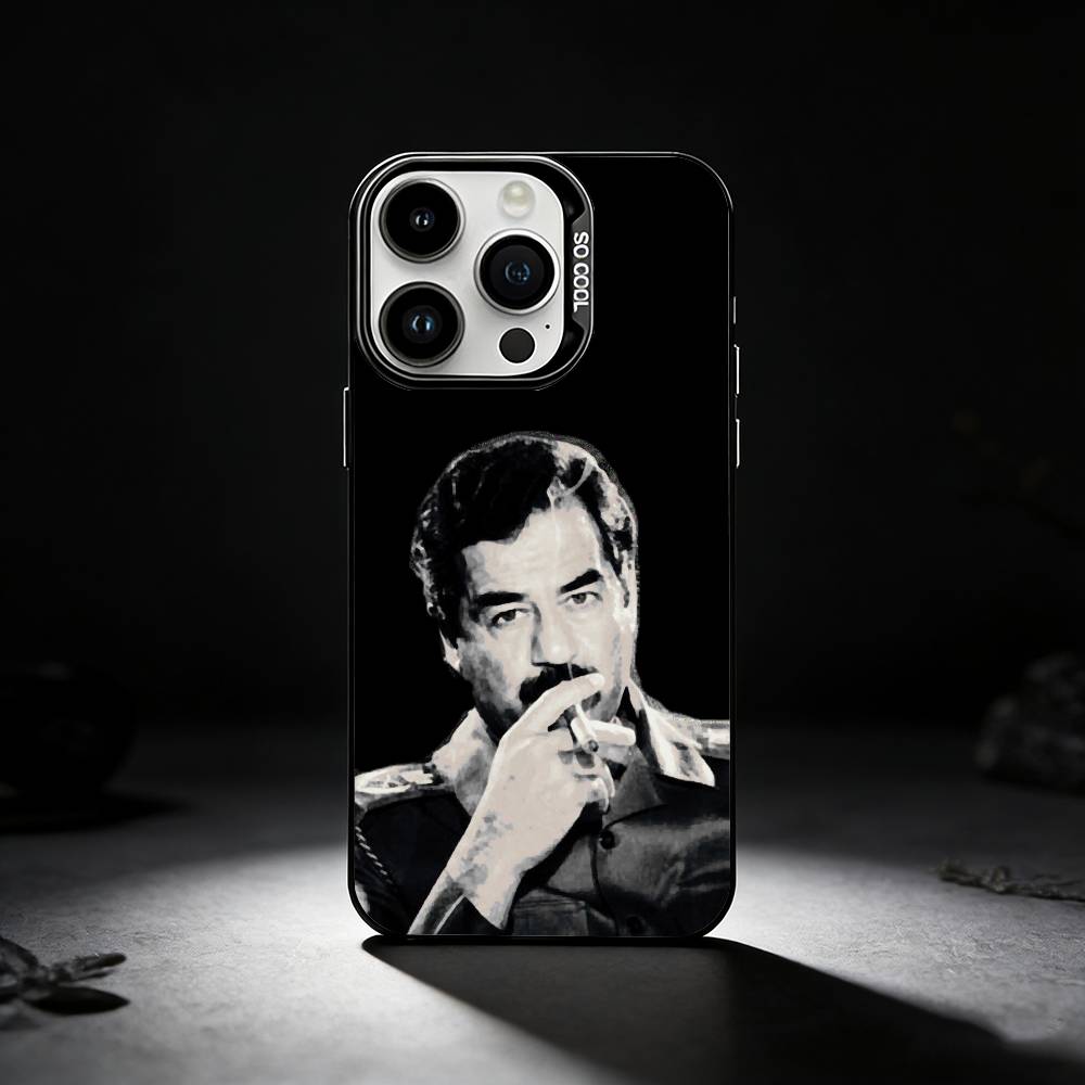 S-Saddam H-Hussein  Phone Case For iPhone 17,16,15,14,13,12,11 Plus,Pro Max,XS,Colored silver phone case