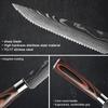 Western Steak Knife Damascus Pattern Stainless Steel Serrated Carving Knife Multi-functional Restaurant Tableware Chef's Knife