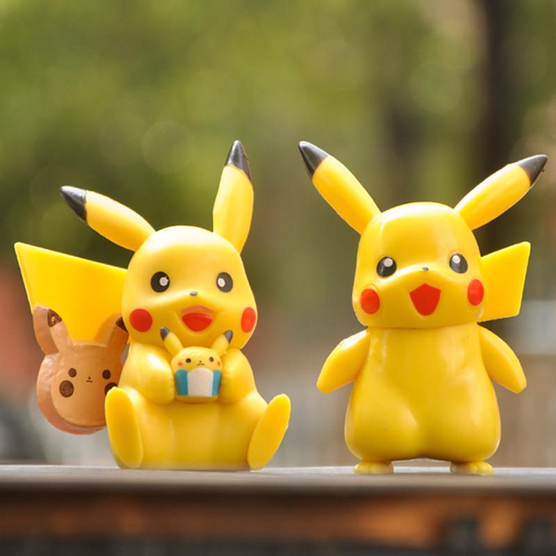 Figurines Anime Pikachu Childrens Toy Birthday Gift Desktop Collectibles Decor