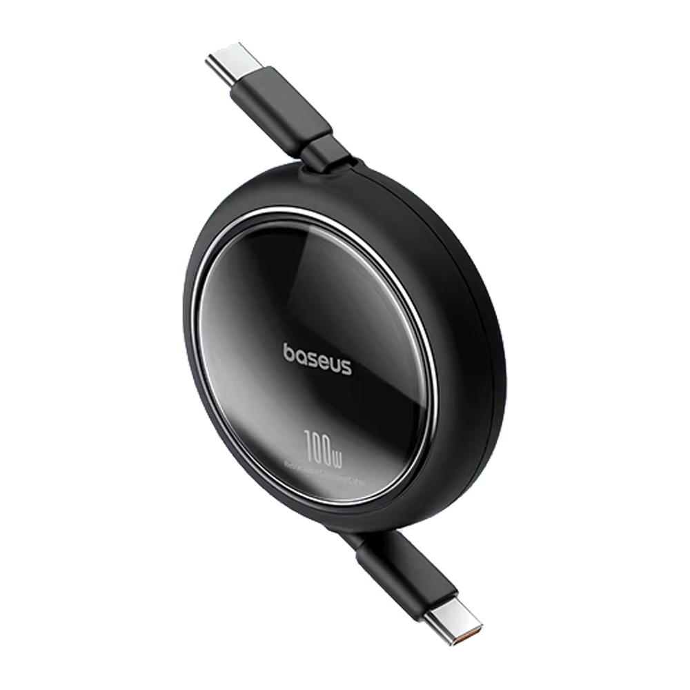 

Baseus кабель для передачи данных Type-C с двумя разъемами PD100W телескопический зарядный кабель CTOC быстрая зарядка в автомобиле 1m чёрный