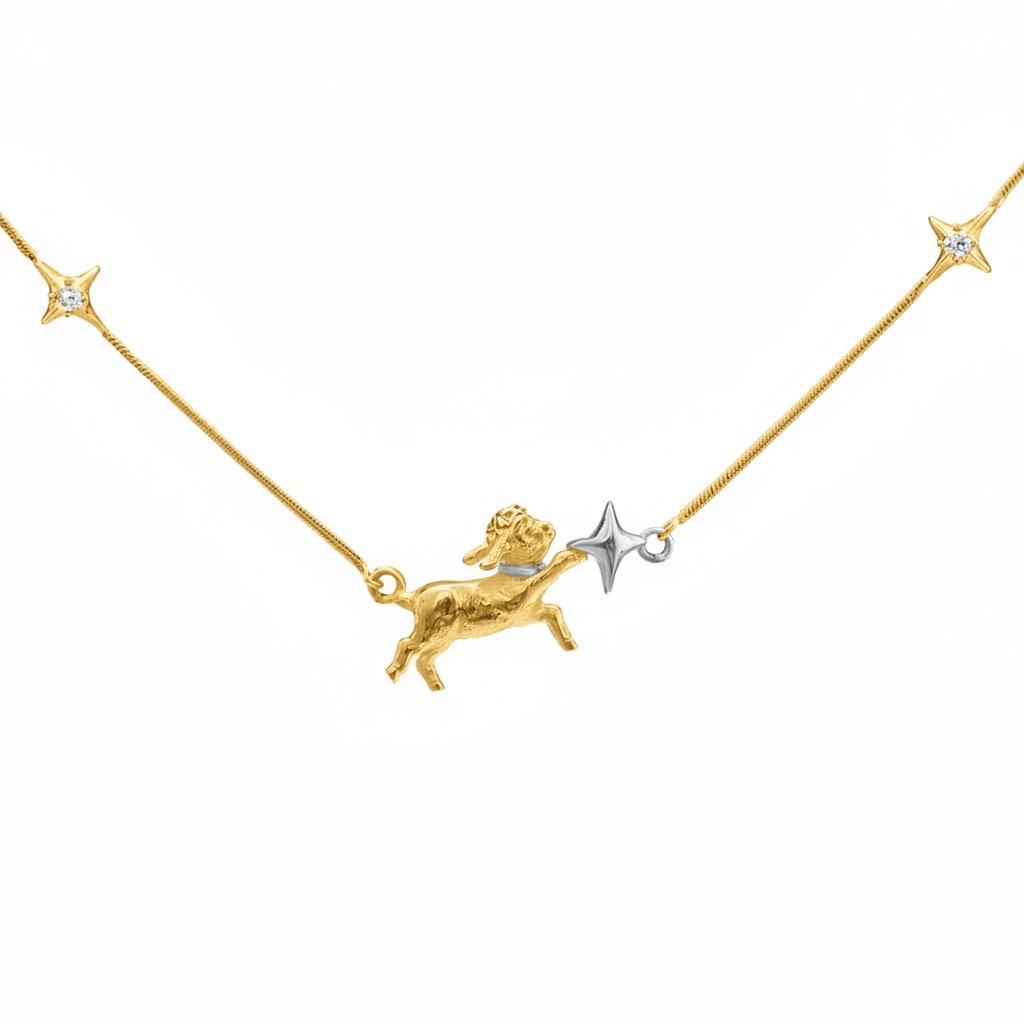 Fantasy Starry Animal Necklace Electroplating Color Retaining Pony Fox Niche Exquisite Clavicle Chain Copper