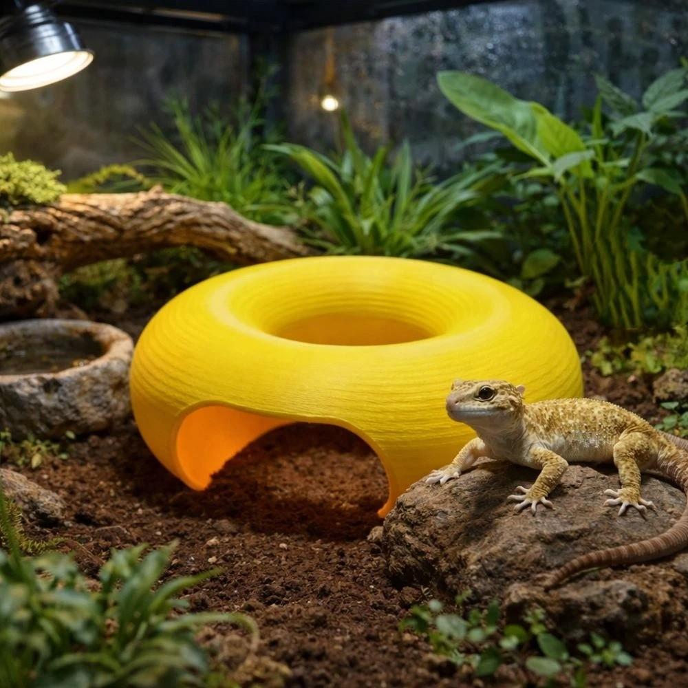 Landscaping Reptile Shelter Unique 3D Printed Cave Practical Reptile Caves  Reptile Terrarium
