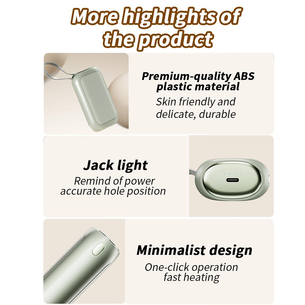 2 In 1 Portable Hand Warmers Power Bank Rechargeable 4000mAh-8000Ah Long-Lasting Heating Electronic Hand Warmer