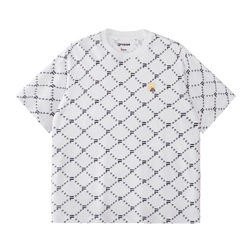 FILA FUSION Couple's Monogram Striped T-Shirt