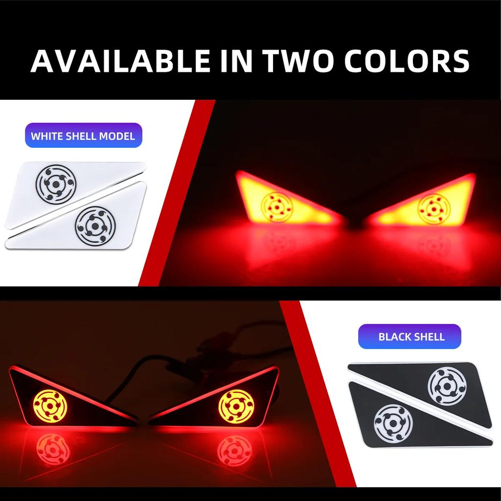 2pcs Universal Car LED Devil Eyes Light Demon Eyes Headlight Motorcycle Mini Turn Signal Flasher Tail Lamp Decoration Light