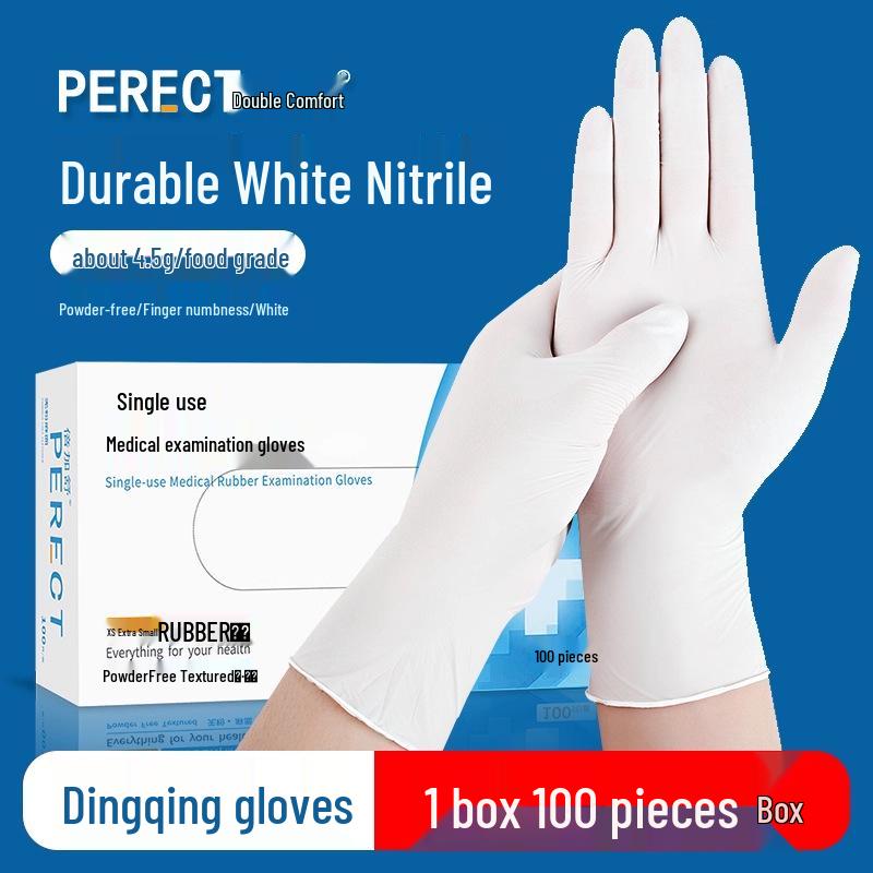 Black Nitrile Oil-Resistant Non-Slip Thickened Disposable Gloves for Industrial and Household Use