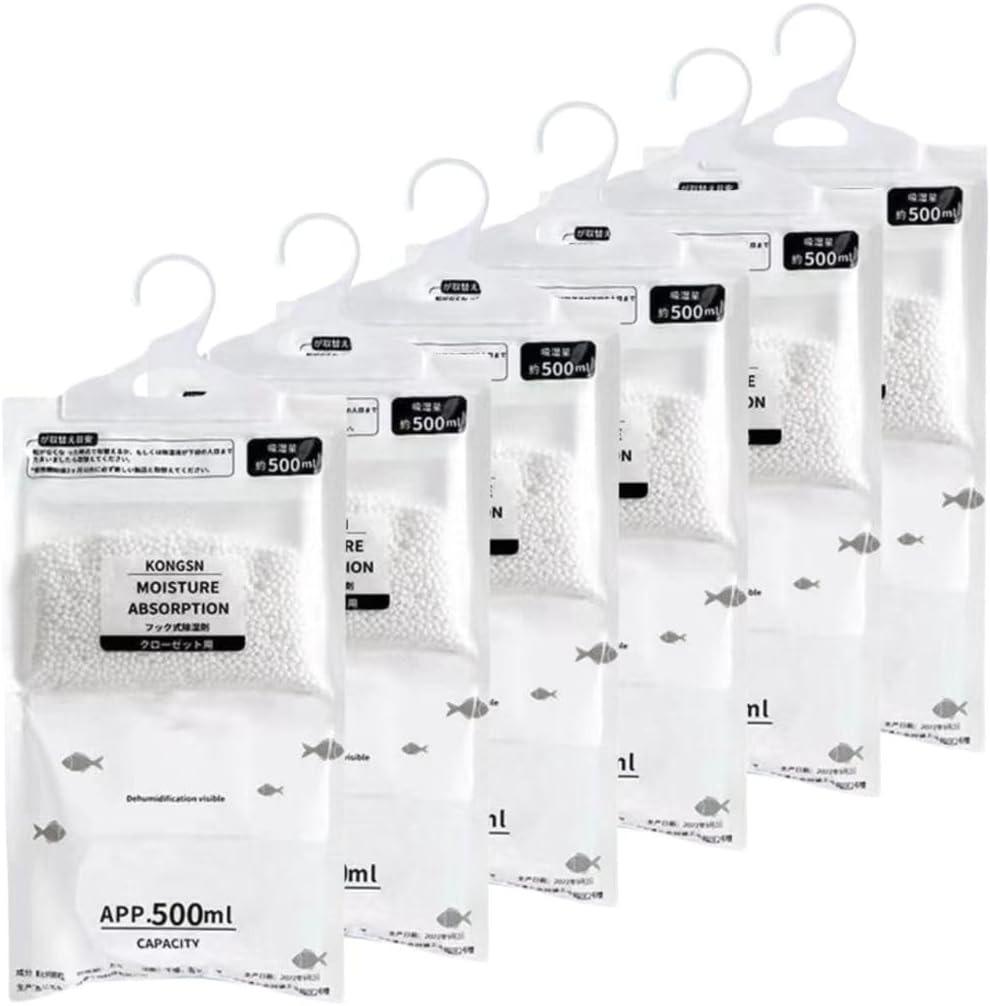 Moisture Hanging Absorber Bag Large Capacity Wardrobe Dehumidifier Anti-Mold Desiccant Bags For Closet And Home Damp Control