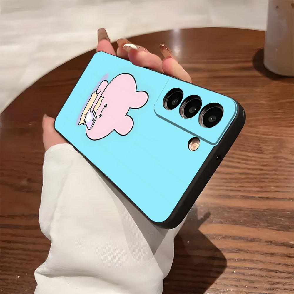 Cute A-Asamimichan Phone Case For Samsung S26 S25 S24 FE S23 S22 S21 Plus S20 Ultra Note20Ultra Black Soft Shell