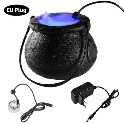 12 LED Halloween Witch Bucket Halloween Cauldron with Mist Maker