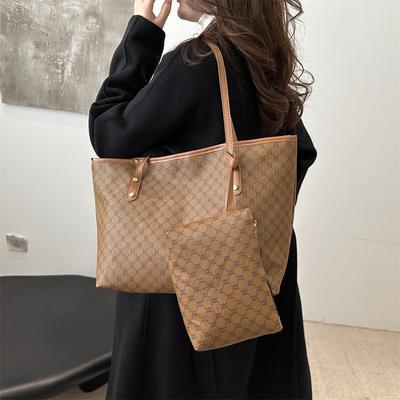Nuovo set due pezzi, borsa tote di grande capacità, borsa a mano versatile, femminile.