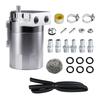 Catch Can Sfiato Olio, Separatore Olio Catch Can con Filtro Sfiato 300ml Universale Alluminio Nero