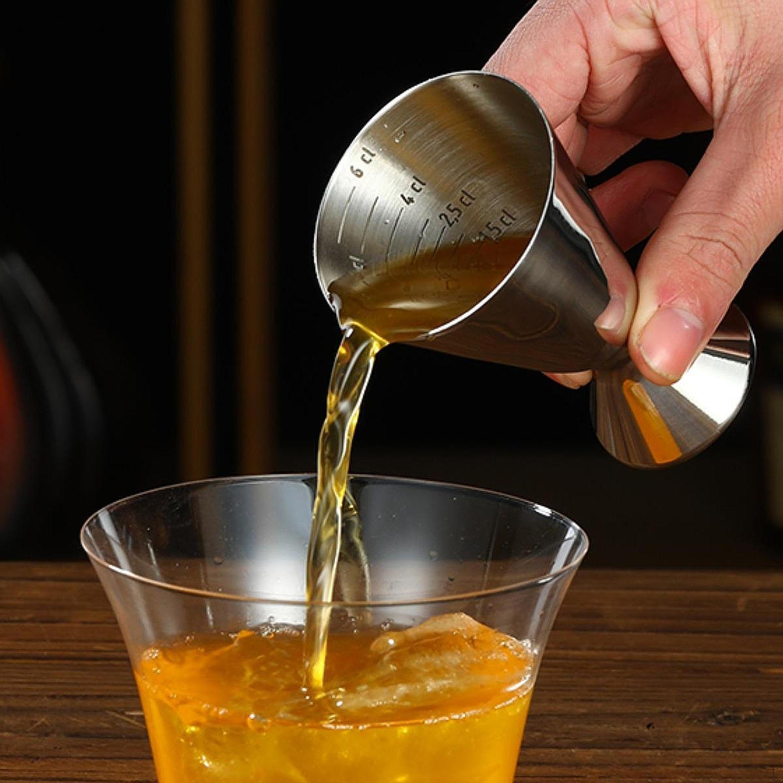 

Bartending Jigger Measuring Cup 2oz with Measurements Stainless Steel Bartender