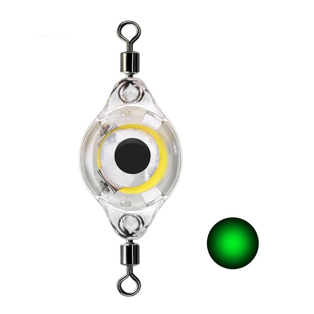 

Mini Fishing Lure Light LED Deep Drop Underwater Eye Shape Fishing Squid Fishing Bait Luminous Lure for Attracting Fish зелёный
