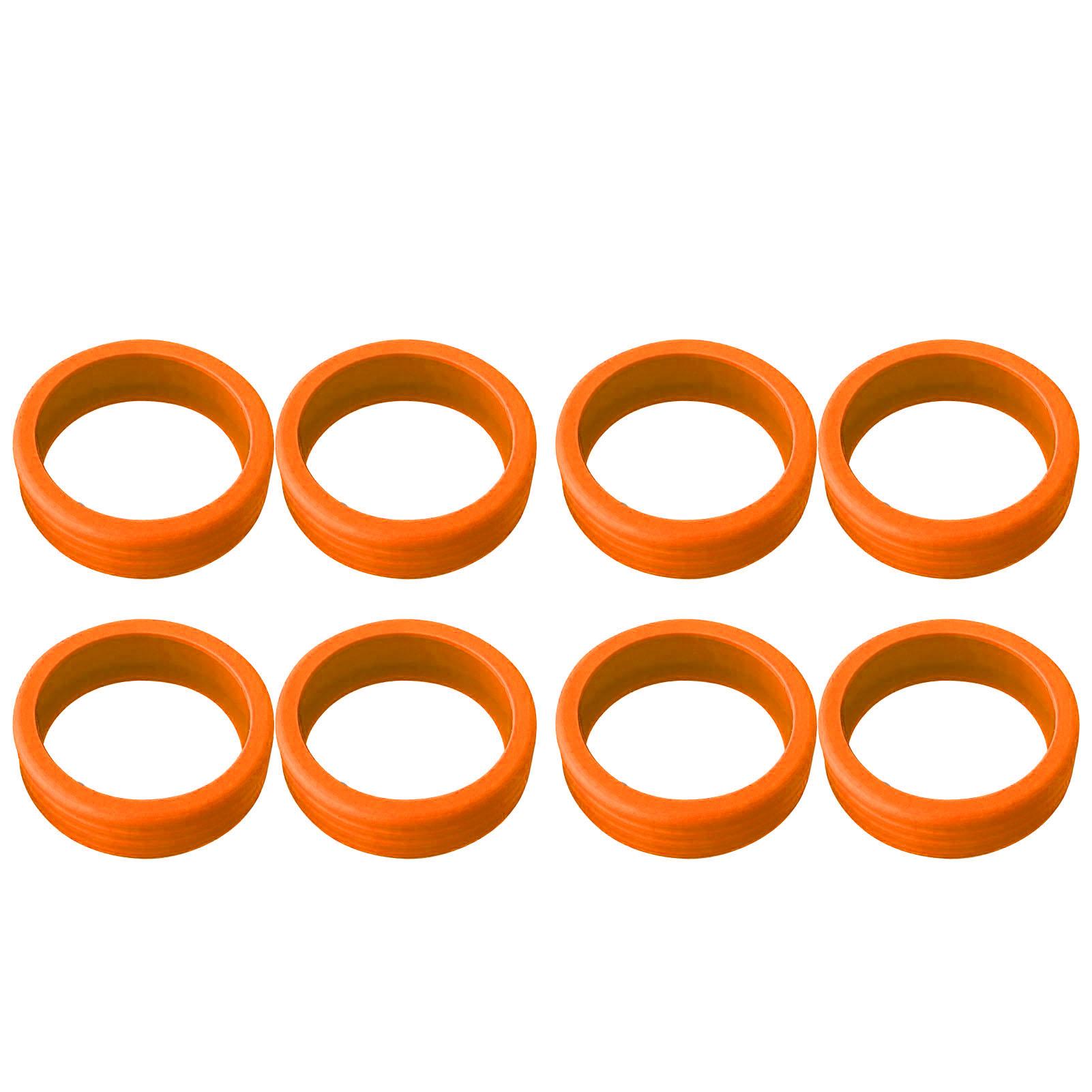 

8 шт. Чехлы для колес чемодана с шумоподавлением, амортизирующие чехлы для тележки, силиконовые ролики оранжевый