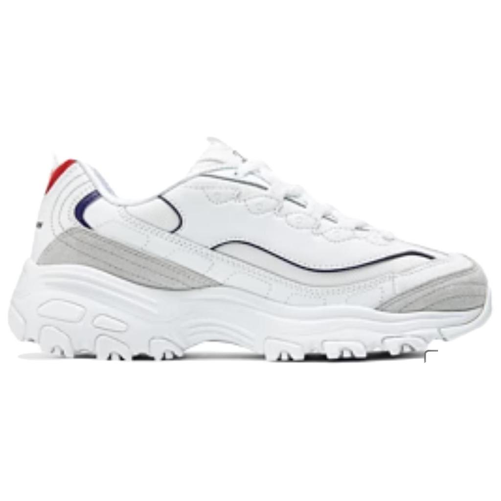 Skechers DLites 1.0 Simples Cómodas Duraderas de Caña Baja Zapatillas Estilo Papá Mujer Blanca 150231-WNVR