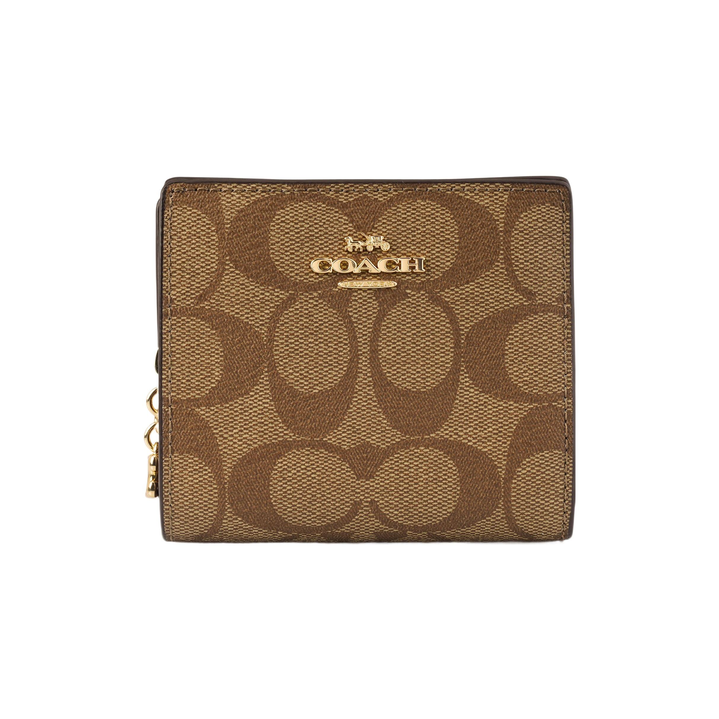 Coach Snap Wallet 10 Coated Canvas
