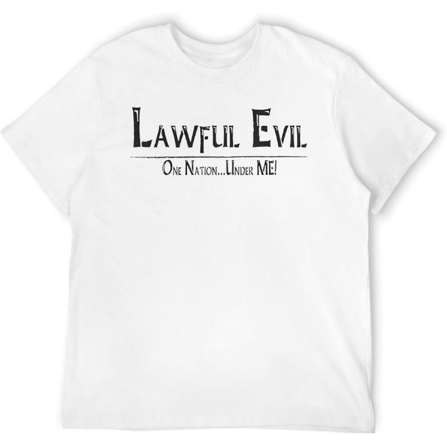 Lawful Evil RPG Themed T-Shirt – One Nation Under Me Funny Roleplaying Game Graphic Tee XXXXXL белый