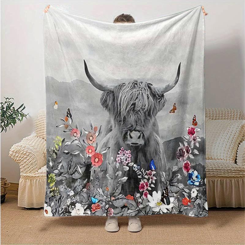 1ks Barevná fantasy deka s houbami, bytová dekorace, přehoz na pohovku, venkovní deka .W085