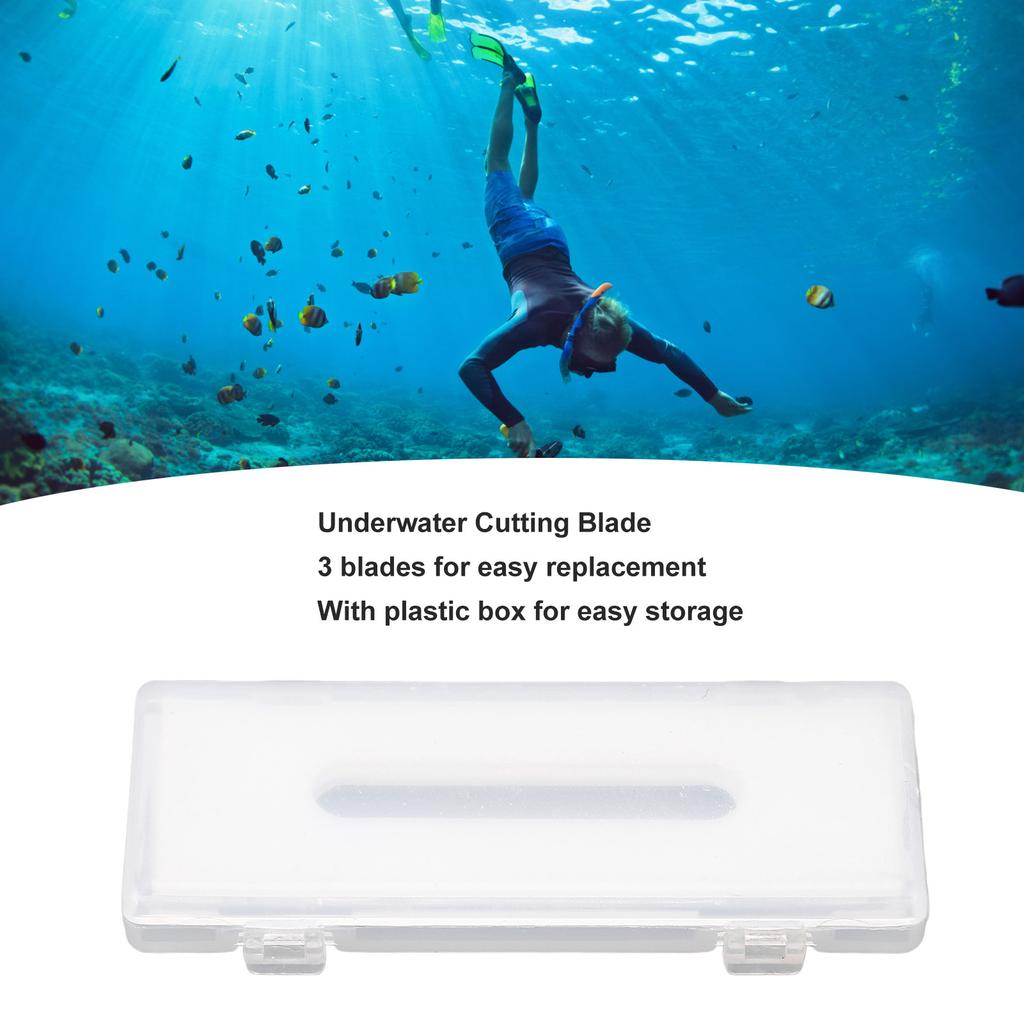 3PCS Underwater Cutter Blade Ceramic Efficient High Hardness Easy To Replace Scuba Diving Cutting Special Blade