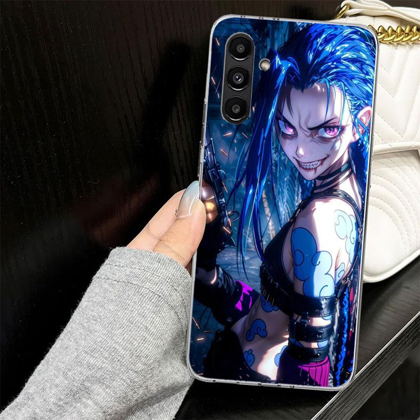 Arcane Jinx Anime Case for Samsung A17 A16 A56 A36 A26 A15 A55 A35 A25 A14 A54 A34 A24 Phone Cover A13 A53 A33 A23 A05S A04S for