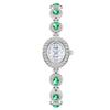 Reloj de Pulsera de Gama Alta de Nicho Reloj de Cuarzo Ovalado de Pedrería de Lujo Ligero Reloj Pequeño Exquisito Literario para Mujer
