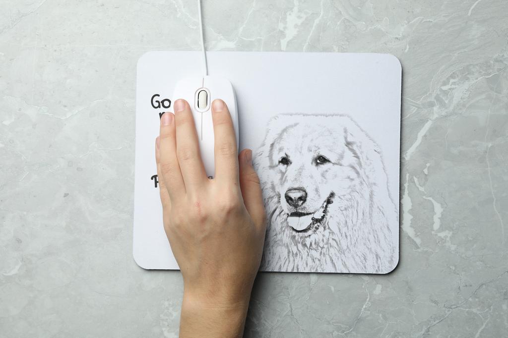 Pyrenean Mountain Dog, Great Pyrenees – Mouse pad with print, personalized dog-themed mouse pad | Art-Dog